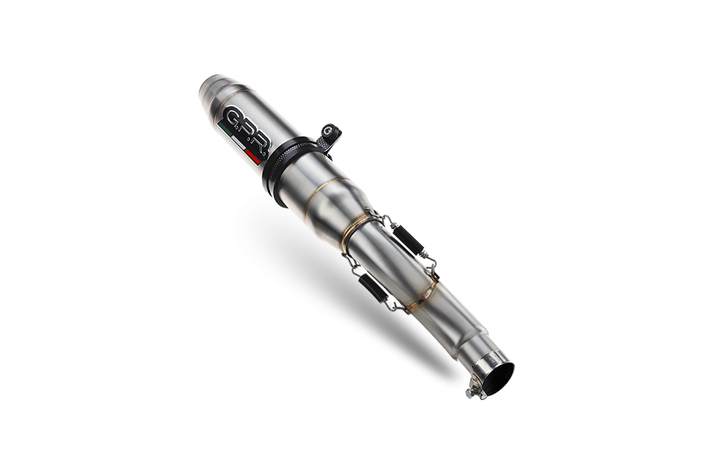 Escape compatível com Kawasaki Z 125 2021-2024, Deeptone Inox, Sistema racing Silencioso com tubo de ligação 