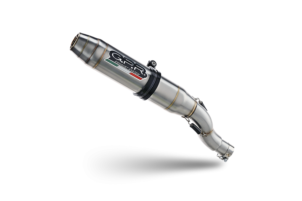 Escape compatível com Kawasaki Z 125 2021-2024, Deeptone Inox, Sistema racing Silencioso com tubo de ligação 