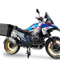 GPR TECH compatível com  Bmw R 1300 GS 2023/2025 Par de malas laterais em alumínio cor preta com porta-bagagem específico Capacidade 38 LT. + 38 LT.