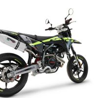 GPR escape compatível com  Fantic Motor XEF 125 2025-2026, Albus Evo4, Escape legal, aprovado, com db killer removível, tubo de conexão e conversor catalítico 