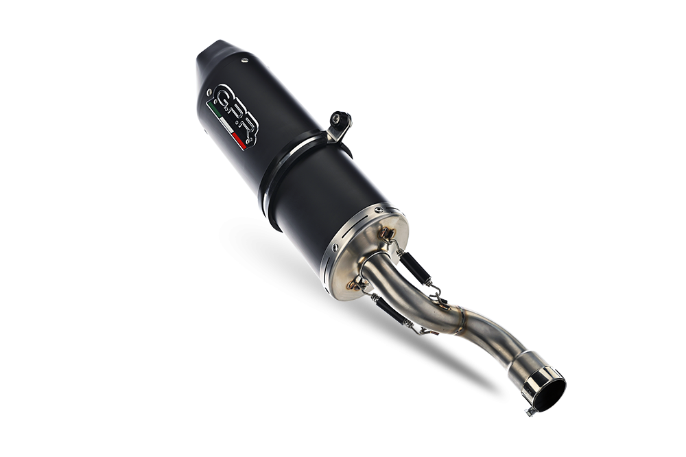 Escape compatível com Royal Enfield Scram 411 2022-2024, Furore Evo4 Nero, Escape legal, homologado, silenciador com catalisador, db killer removível e tubo de ligação específico 
