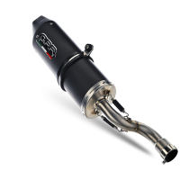 Escape compatível com Royal Enfield Scram 411 2022-2024, Furore Evo4 Nero, Escape legal, homologado, silenciador com catalisador, db killer removível e tubo de ligação específico 