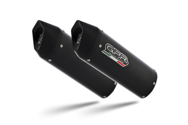 Escape compatível com Kawasaki Zzr 1400 2017-2022, Furore Evo4 Nero, Par de silenciosos de escape homologadas, com db killer removível e tubos de ligação específicos 