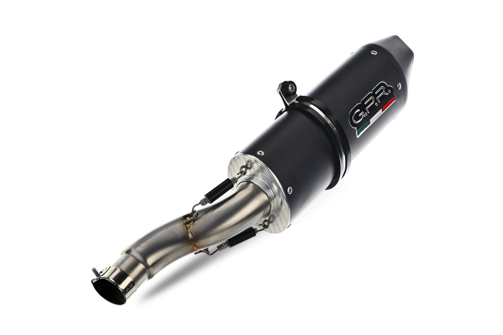 Escape compatível com Aprilia Mana 850 Gt 2007-2016, Furore Nero, Escape homologado semi-completo com db killer removível e com catalisador 