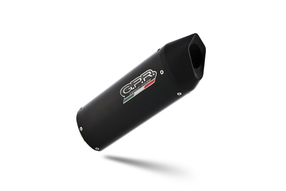 GPR escape compatível com  Moto Guzzi V85 TT 2021-2024, Furore Nero, Sistema racing Silencioso com tubo de ligação 