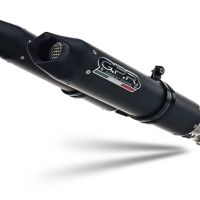 Escape compatível com Aprilia Dorsoduro 1200 2011-2016, Furore Evo4 Nero, Par de terminais de exaustão aprovados, com db killer removível, catalisadores e tubo de conexão específico 