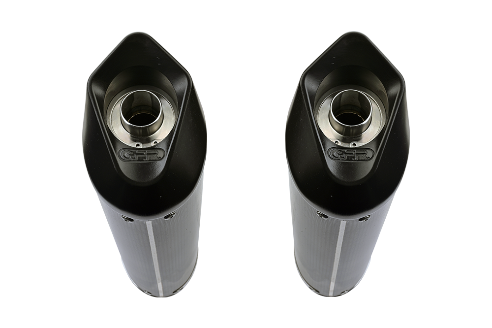 Escape compatível com Triumph Speed Triple 1050 2005-2010, Furore Poppy, Par de silenciosos de escape homologadas, com db killer removível e tubos de ligação específicos 
