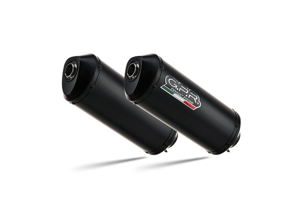 Escape compatível com Yamaha Bt Bulldog 1100 2002-2007, Ghisa , Par de terminais de exaustão aprovados, com db killer removível, catalisadores e tubo de conexão específico 