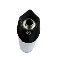 Escape compatível com Gilera Gp 800 2008-2013, Gpe Ann. Black titanium, Escape homologado semi-completo com db killer removível e com catalisador 