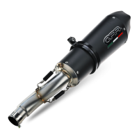 GPR escape compatível com  Ducati Hypermotard 1100 -1100 Evo  2007-2012, New Grand Prix Evo Black Titanium, Par de silenciosos de escape homologadas, com db killer removível e tubos de ligação específicos 