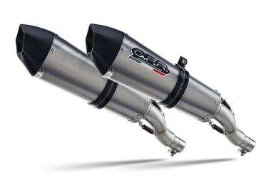 Escape compatível com Kawasaki Zzr 1400 2006-2007, Gpe Ann. titanium, Par de silenciosos de escape homologadas, com db killer removível e tubos de ligação específicos 