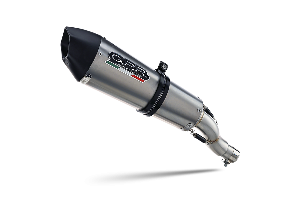 Escape compatível com Honda Forza 750 2021-2024, GP Evo4 Titanium, Escape legal, homologado, silenciador com db killer removível e tubo de ligação específico 