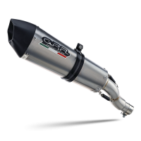 Escape compatível com Honda Forza 750 2021-2024, GP Evo4 Titanium, Escape legal, homologado, silenciador com db killer removível e tubo de ligação específico 