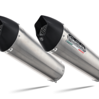 Escape compatível com Kawasaki Zzr 1400 2017-2022, GP Evo4 Titanium, Par de silenciosos de escape homologadas, com db killer removível e tubos de ligação específicos 