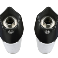 Escape compatível com Kawasaki Zzr 1400 2008-2011, Gpe Ann. titanium, Par de silenciosos de escape homologadas, com db killer removível e tubos de ligação específicos 