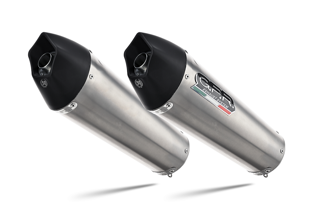 Escape compatível com Kawasaki Zzr 1400 2008-2011, Gpe Ann. titanium, Par de silenciosos de escape homologadas, com db killer removível e tubos de ligação específicos 
