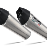Escape compatível com Kawasaki Zzr 1400 2008-2011, Gpe Ann. titanium, Par de silenciosos de escape homologadas, com db killer removível e tubos de ligação específicos 