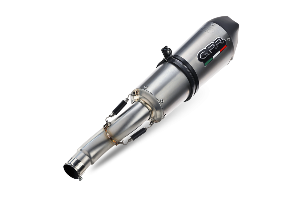 Escape compatível com Ktm Lc 8 Adventure 1190 2013-2016, Gpe Ann. titanium, Sistema racing Silencioso com tubo de ligação 