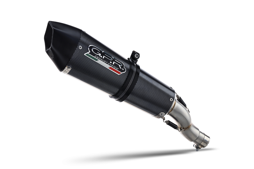 Escape compatível com Honda Forza 750 2021-2024, GP Evo4 Poppy, Escape legal, homologado, silenciador com db killer removível e tubo de ligação específico 