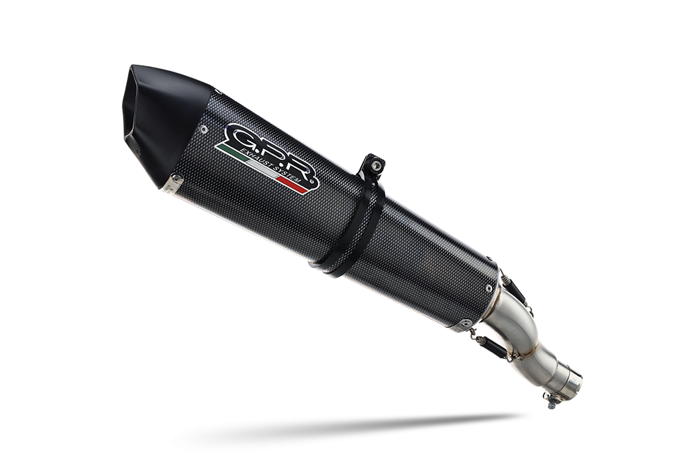 Escape compatível com Yamaha T-Max 530 2017-2021, GP Evo4 Poppy, Sistema homologado com catalisador linha completa, silencioso mais coletor 