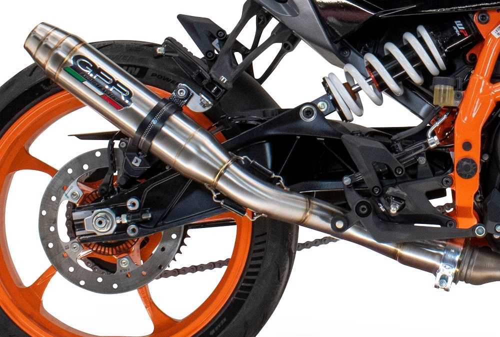Escape compatível com Husqvarna Svartpilen 250 2024-2025, Deeptone Inox, Escape legal, homologado, silenciador com db killer removível e tubo de ligação específico 