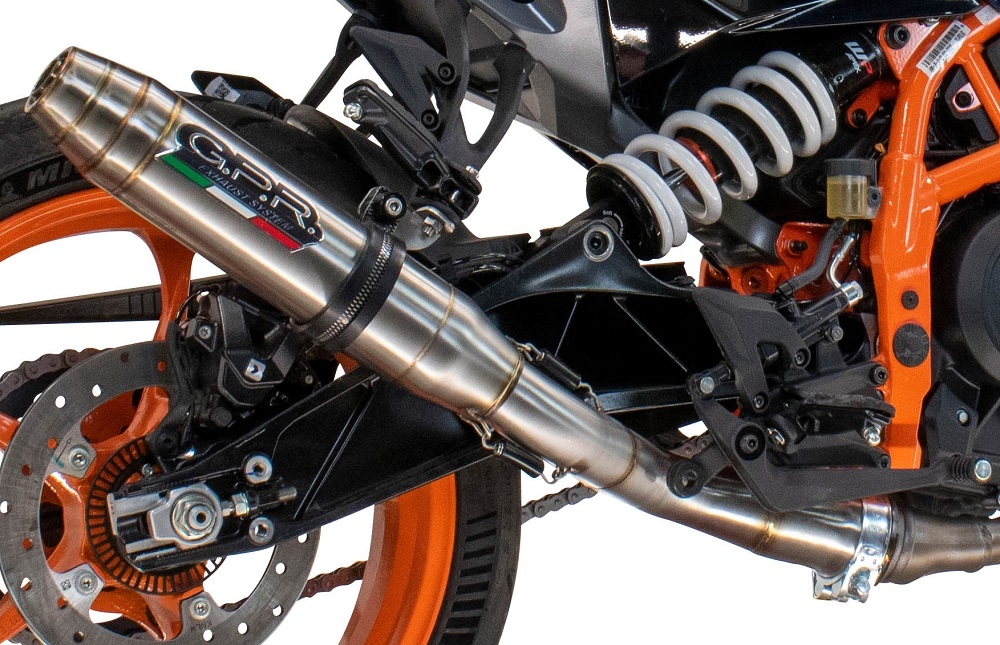 Escape compatível com Husqvarna Svartpilen 250 2024-2025, Deeptone Inox, Escape legal, homologado, silenciador com db killer removível e tubo de ligação específico 