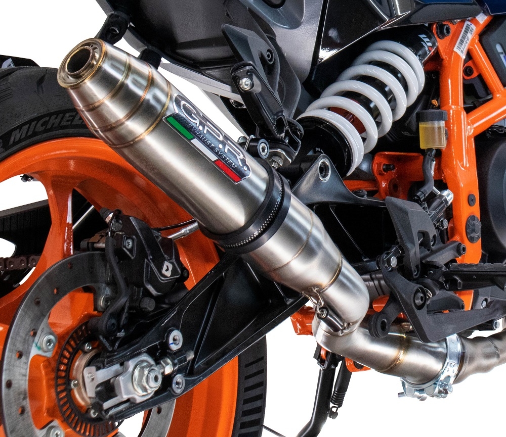 Escape compatível com Husqvarna Svartpilen 250 2024-2025, Deeptone Inox, Escape legal, homologado, silenciador com db killer removível e tubo de ligação específico 