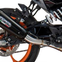 Escape compatível com Husqvarna Svartpilen 125 2024-2025, GP-Revo Black Titanium, Escape legal, homologado, silenciador com db killer removível e tubo de ligação específico 