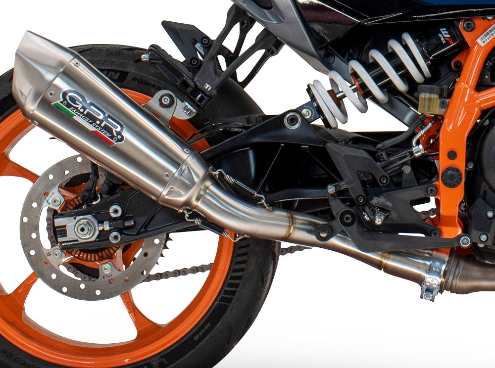 Escape compatível com Husqvarna Vitpilen 401 2024-2025, GP-Revo Titanium, Escape legal, homologado, silenciador com db killer removível e tubo de ligação específico 