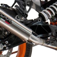 Escape compatível com Husqvarna Svartpilen 401 2024-2025, M3 Inox , Escape legal, homologado, silenciador com db killer removível e tubo de ligação específico 