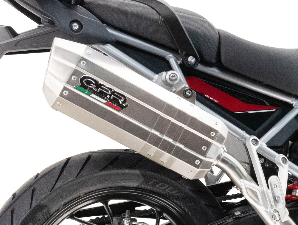 Escape compatível com Aprilia Caponord 1200 2013-2016, Hyper Sonic Inox, Escape legal, homologado, silenciador com db killer removível e tubo de ligação específico 