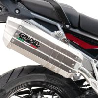 Escape compatível com Aprilia Caponord 1200 2013-2016, Hyper Sonic Inox, Escape legal, homologado, silenciador com db killer removível e tubo de ligação específico 