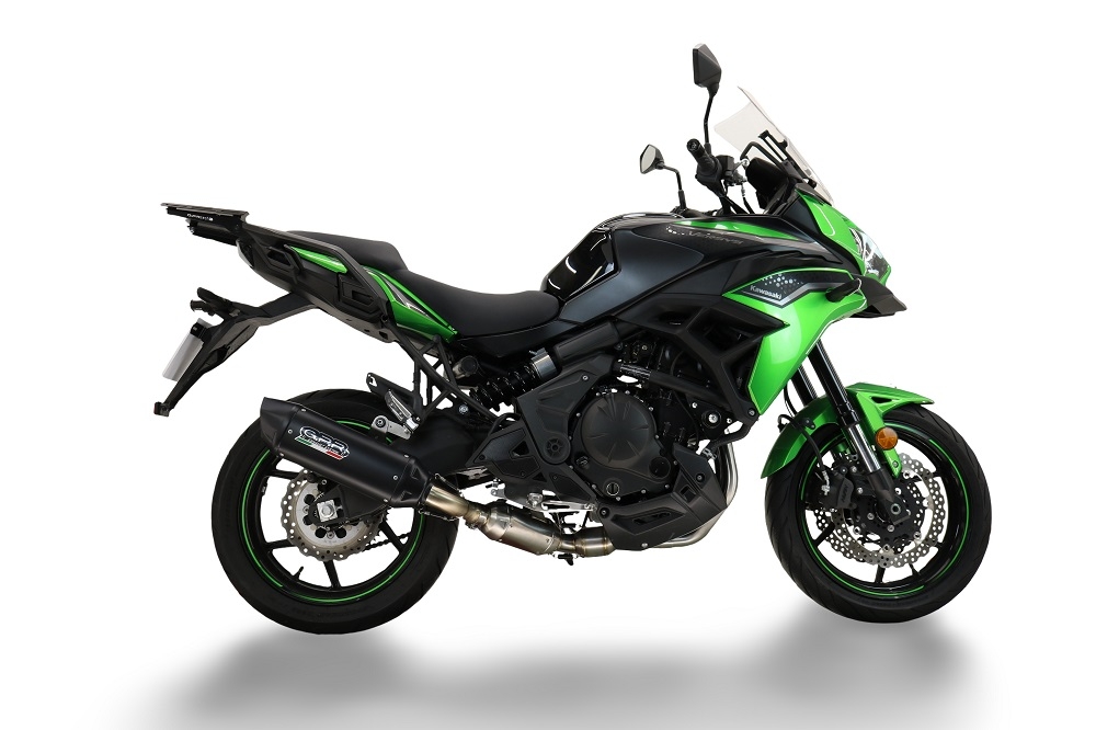 GPR escape compatível com  Kawasaki Versys 650 2023-2025, Furore-X Titanio Nero, Silenciador homologado para ruído, com catalisador, linha completa 