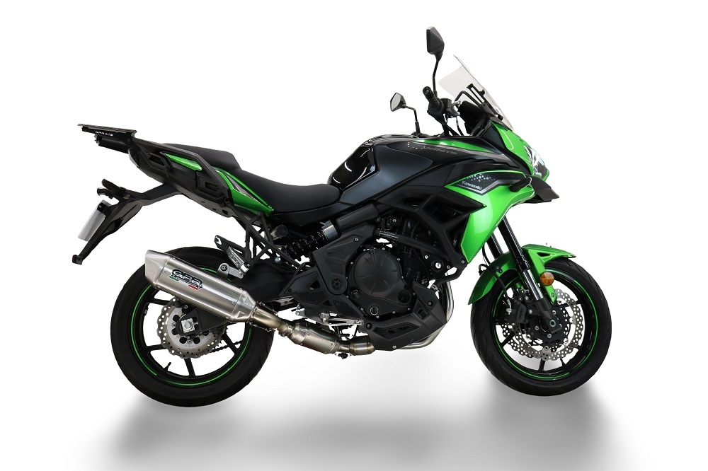 GPR escape compatível com  Kawasaki Versys 650 2023-2025, Furore-X Acciaio Inox, Silenciador homologado para ruído, com catalisador, linha completa 