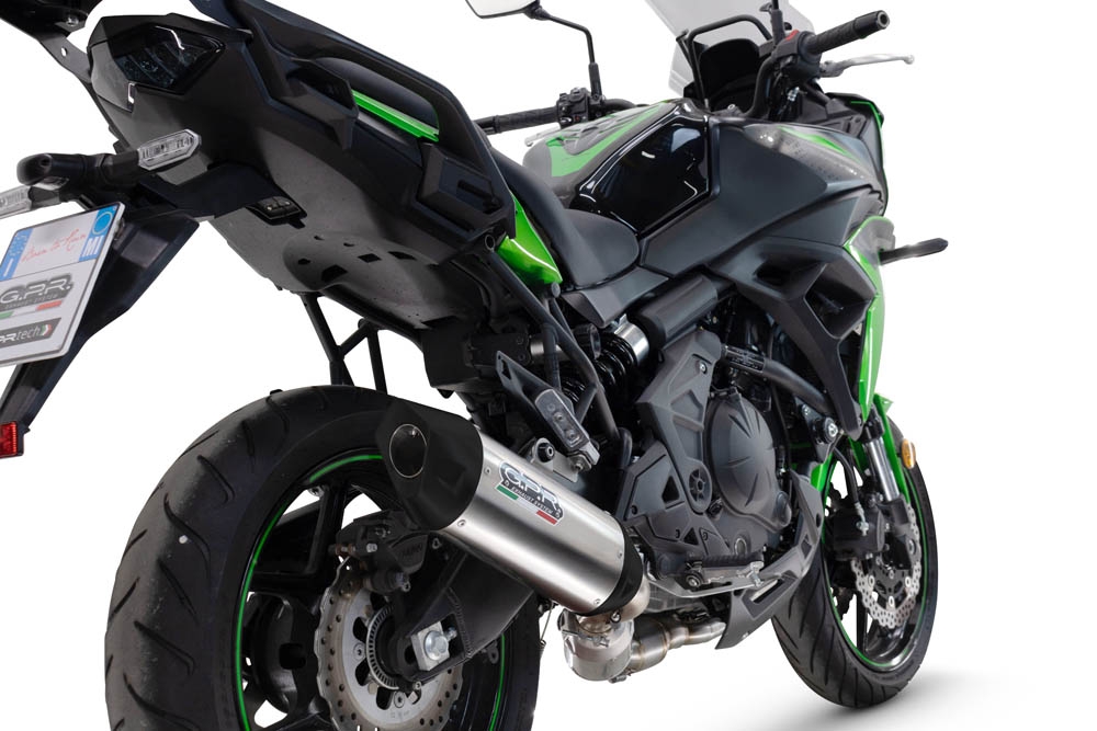 Escape compatível com Kawasaki Versys 650 2023-2025, Furore-X Titanio, Silenciador homologado para ruído, com catalisador, linha completa 