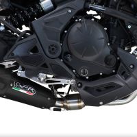 Escape compatível com Kawasaki Z 650 2023-2025, GP-Revo Black Titanium, Sistema de escapamento de corrida incluindo tubo de ligação específico com dbkiller 