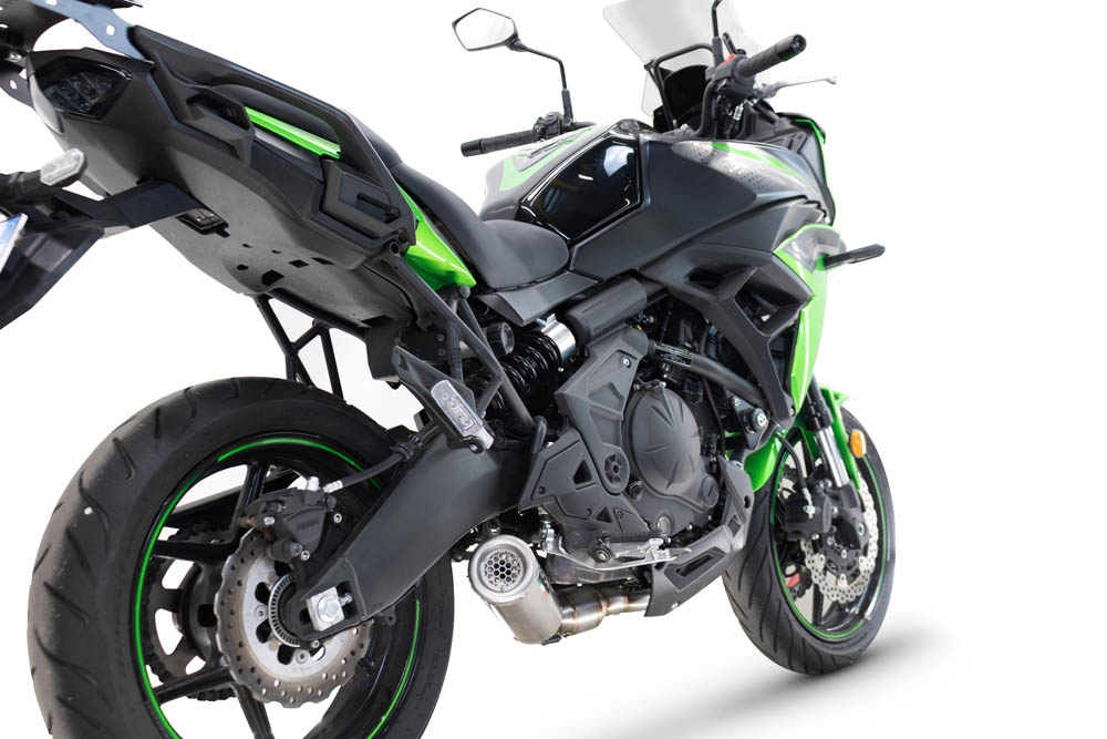 Escape compatível com Kawasaki Versys 650 2023-2025, M3 Inox , Escape Racing, linha completa, fornecido com coletor específico, artigo sem homologação 