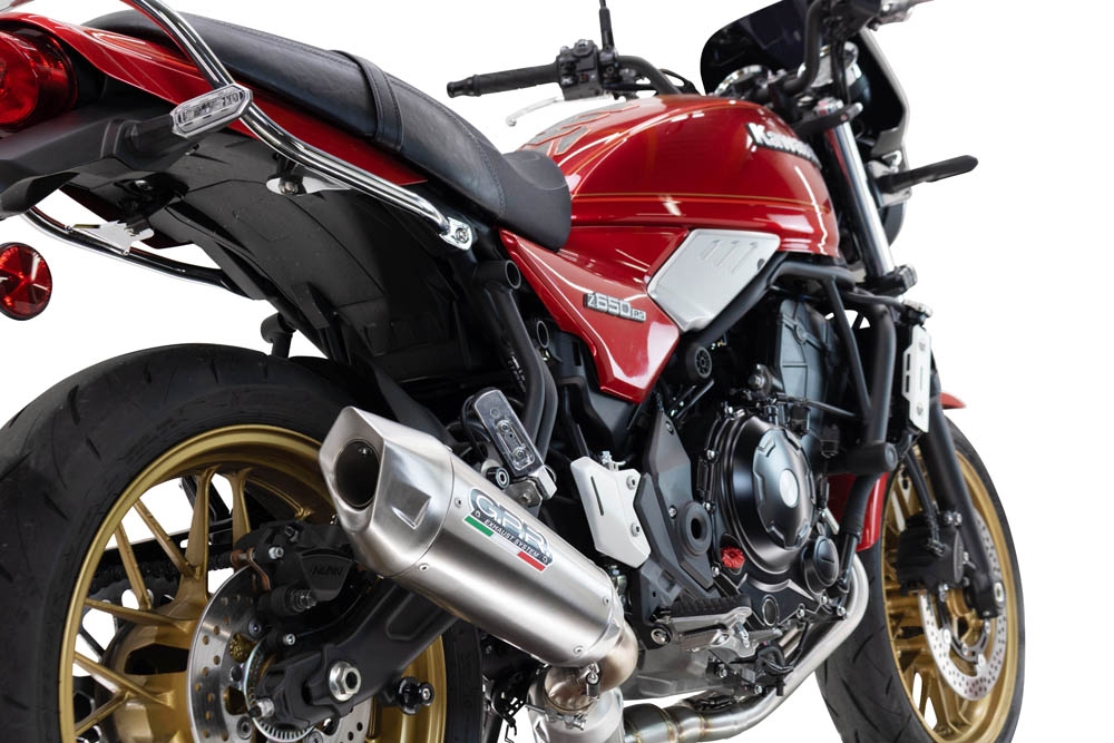 GPR escape compatível com  Kawasaki Z 650 RS 2024-2025, GP-Revo Titanium, Silenciador homologado para ruído, com catalisador, linha completa 