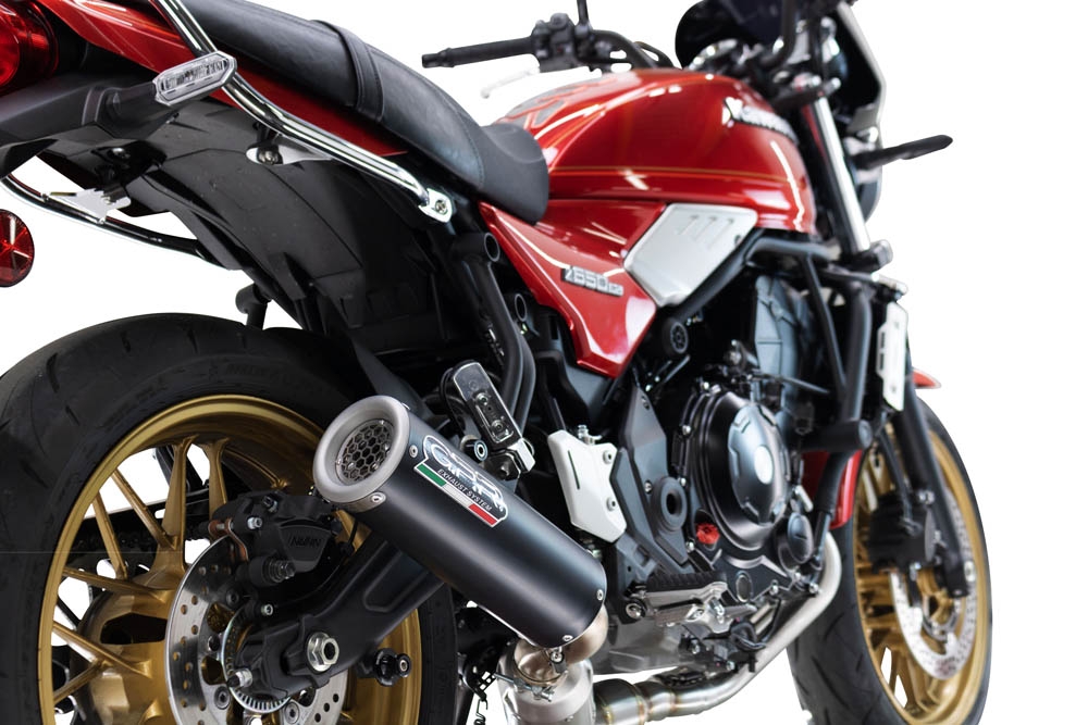 GPR escape compatível com  Kawasaki Z 650 RS 2024-2025, M3 Black Titanium, Silenciador homologado para ruído, com catalisador, linha completa 
