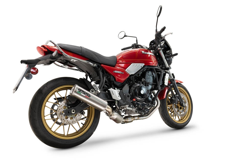 Escape compatível com Kawasaki Z 650 RS 2024-2025, M3 Inox , Silenciador homologado para ruído, com catalisador, linha completa 