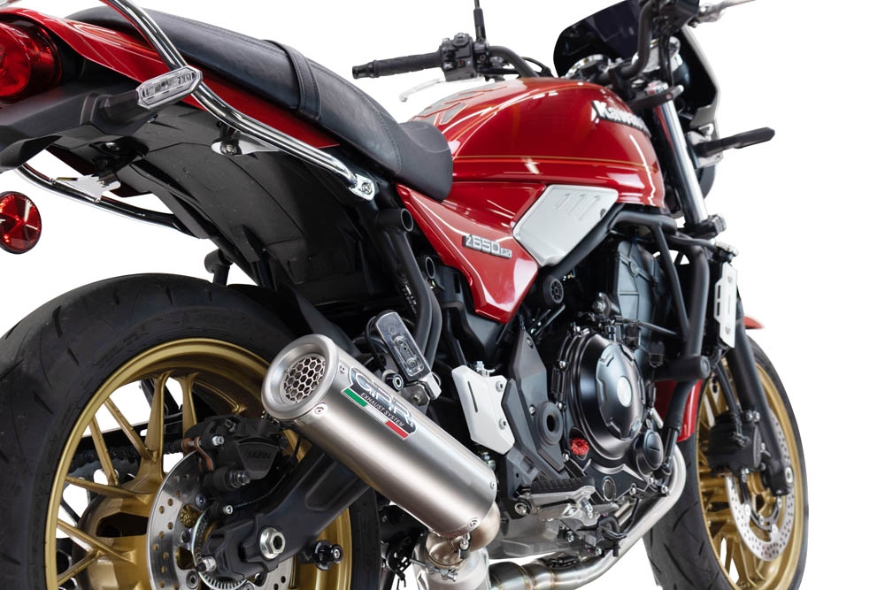 Escape compatível com Kawasaki Z 650 RS 2024-2025, M3 Inox , Silenciador homologado para ruído, com catalisador, linha completa 