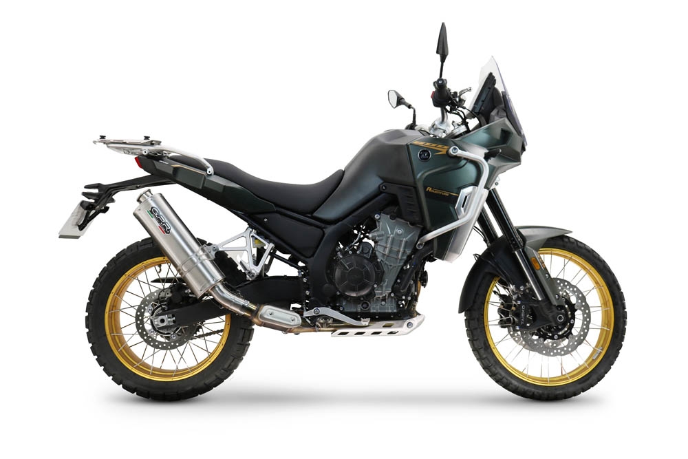 GPR escape compatível com Kove 800X 2024-2026,Dune Triovale Titanio,Escape legal, homologado, silenciador com db killer removível e tubo de ligação específico 