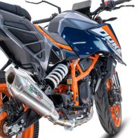 Escape compatível com Ktm Duke 250 2024-2025, GP-Revo Titanium, Escape legal, homologado, silenciador com db killer removível e tubo de ligação específico 
