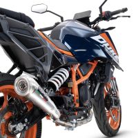 Escape compatível com Ktm Duke 250 2024-2025, Powercone Evo, Escape legal, homologado, silenciador com db killer removível e tubo de ligação específico 