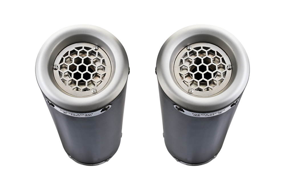 Escape compatível com Ducati Monster 1100 2009-2010, M3 Black Titanium, Par de terminais de exaustão aprovados, com db killer removível, catalisadores e tubo de conexão específico 