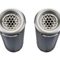 Escape compatível com Ducati Monster 1100 2009-2010, M3 Black Titanium, Par de terminais de exaustão aprovados, com db killer removível, catalisadores e tubo de conexão específico 