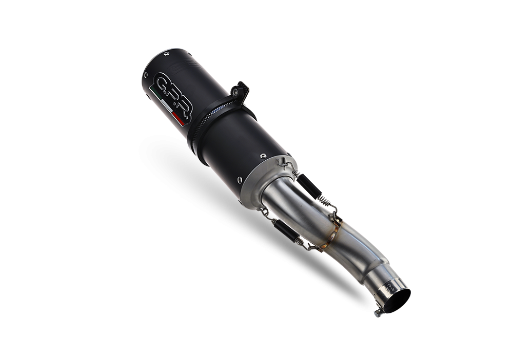 Escape compatível com Cf Moto 700 Mt 2023-2024, M3 Black Titanium, Sistema racing Silencioso com tubo de ligação 