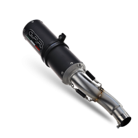 Escape compatível com Cf Moto 700 Mt 2023-2024, M3 Black Titanium, Sistema racing Silencioso com tubo de ligação 