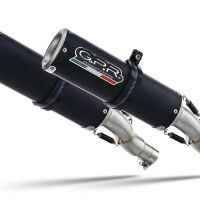 Escape compatível com Ducati Monster 1100 2009-2010, M3 Black Titanium, Par de terminais de exaustão aprovados, com db killer removível, catalisadores e tubo de conexão específico 