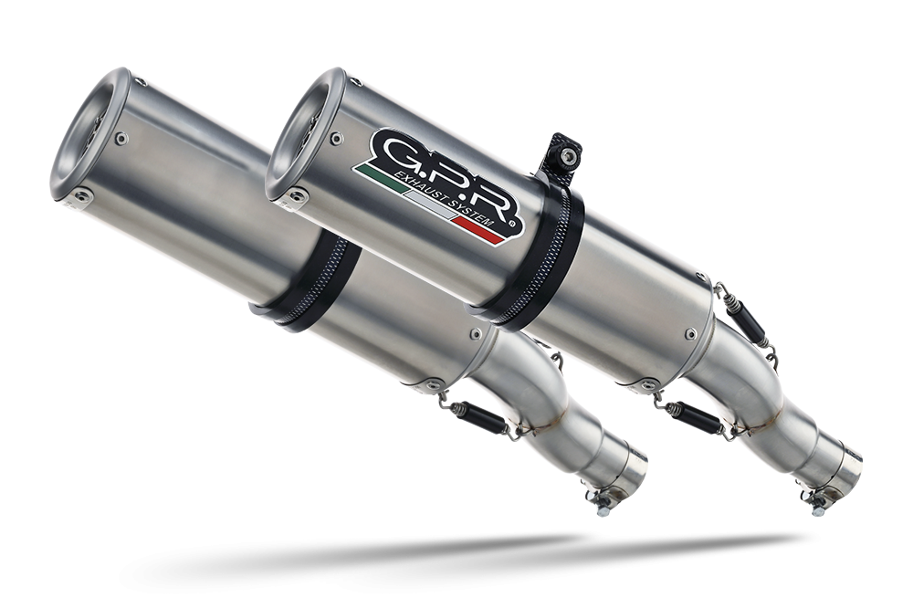 Escape compatível com Honda Cbf 1000 - ST 2006-2009, M3 Inox , Par de silenciosos de escape homologadas, com db killer removível e tubos de ligação específicos 